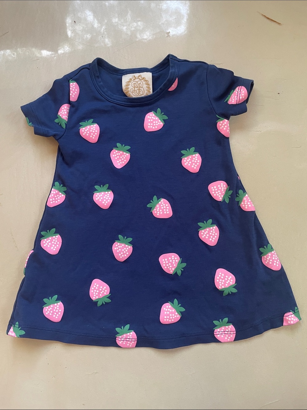 TBBC navy strawberry dress